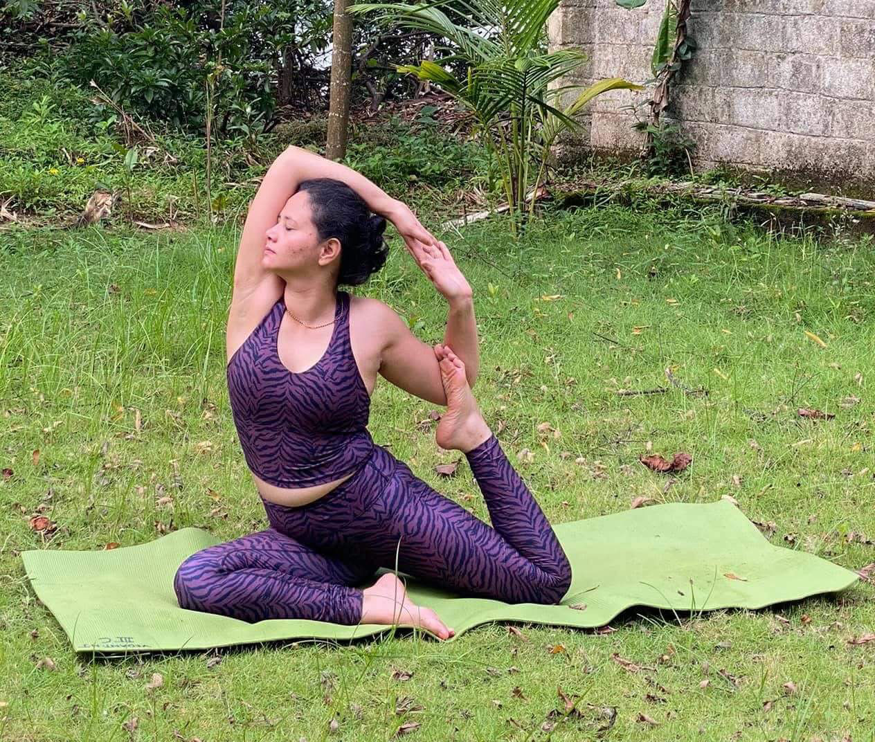 Yoga instructor teaching